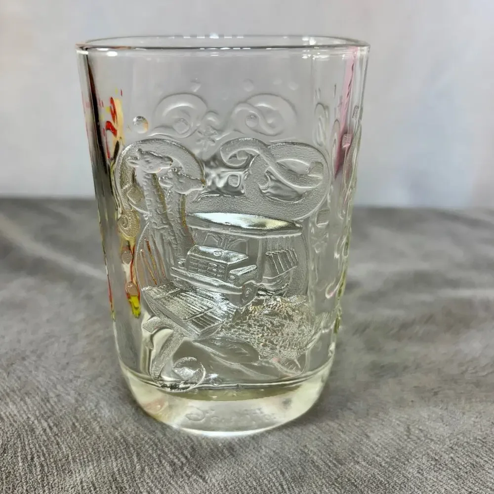 McDonalds Mickey Mouse Animal Kingdom Disney World VTG Glass 2000 Square Tumbler